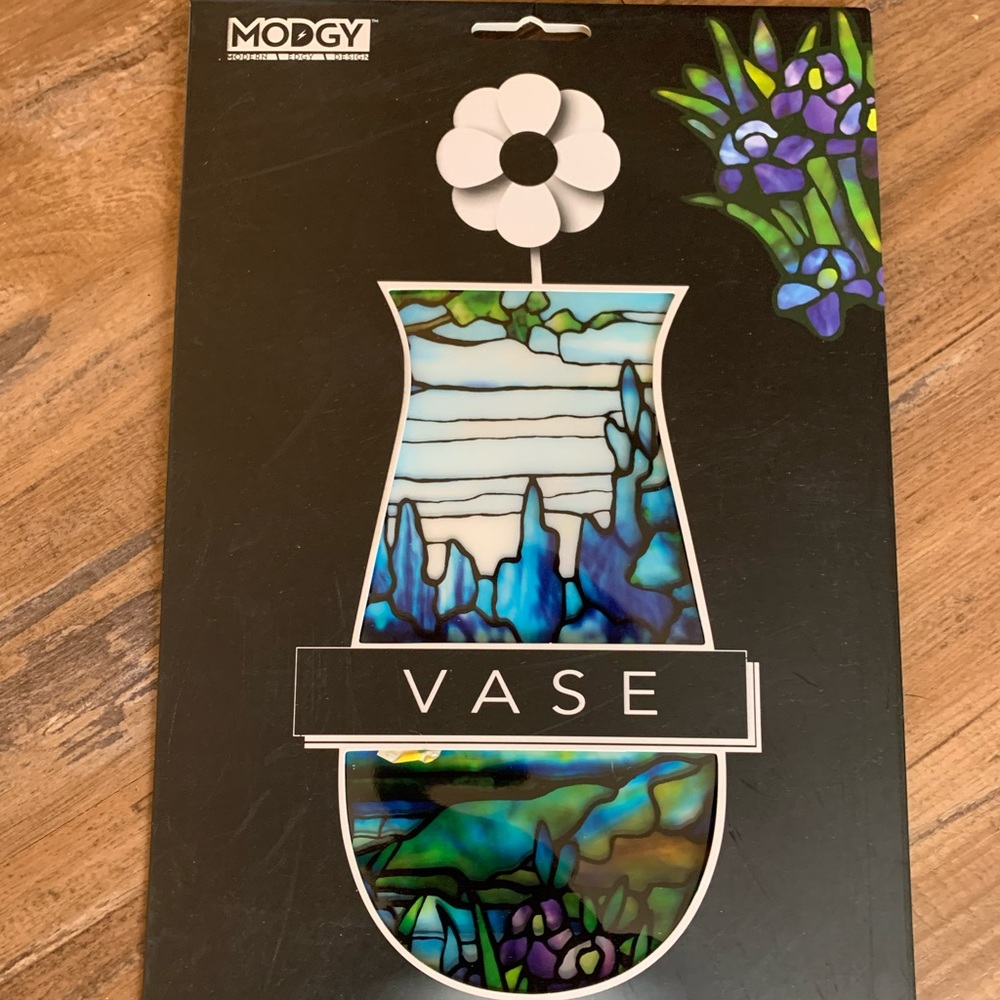 Modgy Myvaz Collapsible / Expandable Flower Vase - Tiffany Iris Landscape